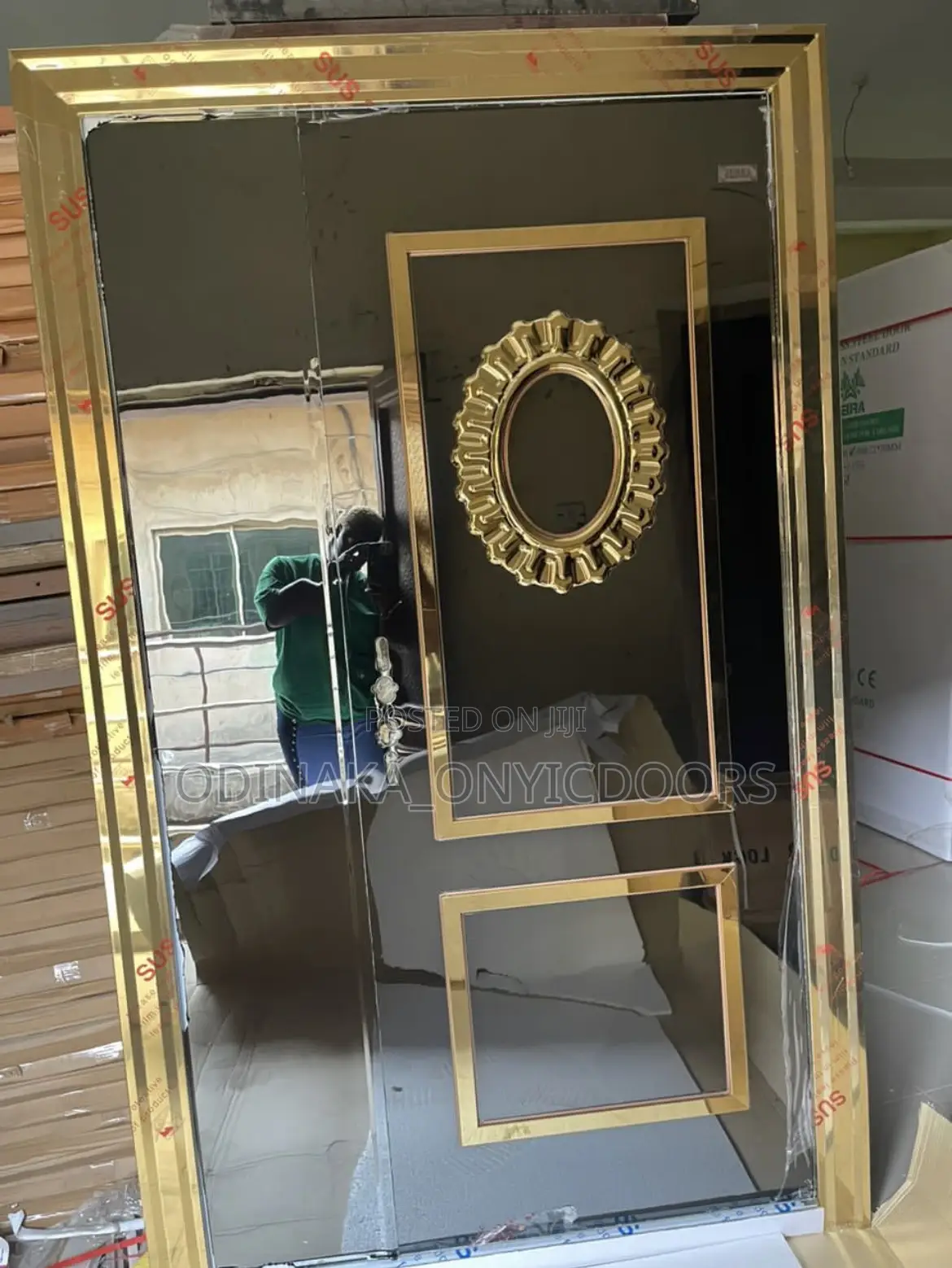 7ft by 4ft German Antitrust Steel (Black and Gold Design)