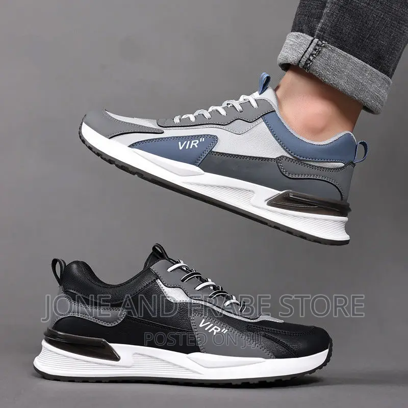 Men's Shoes Leather Casual Sneakers, Running Shoes