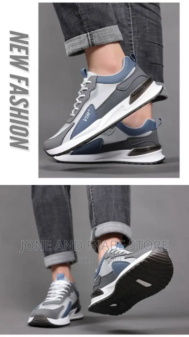 Men's Shoes Leather Casual Sneakers, Running Shoes