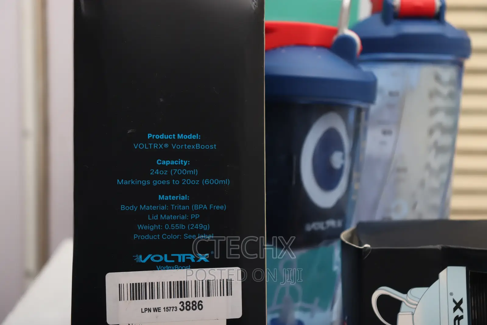 VOLTRX Electric Rechargeable Shaker Bottle- Portable USB C R