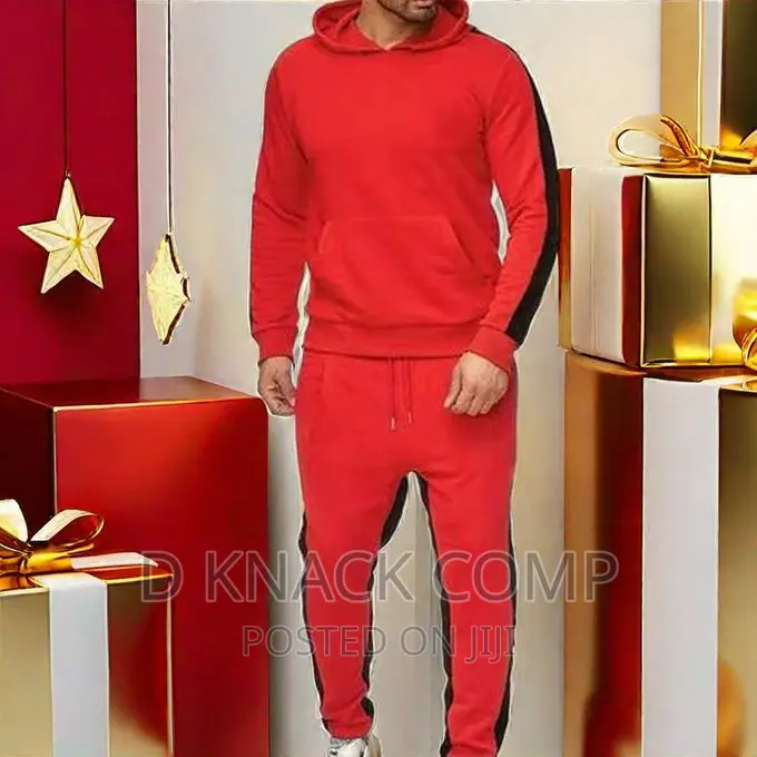 Tracksuits Long Sleeve Suits Joggers and Hoodies - Red