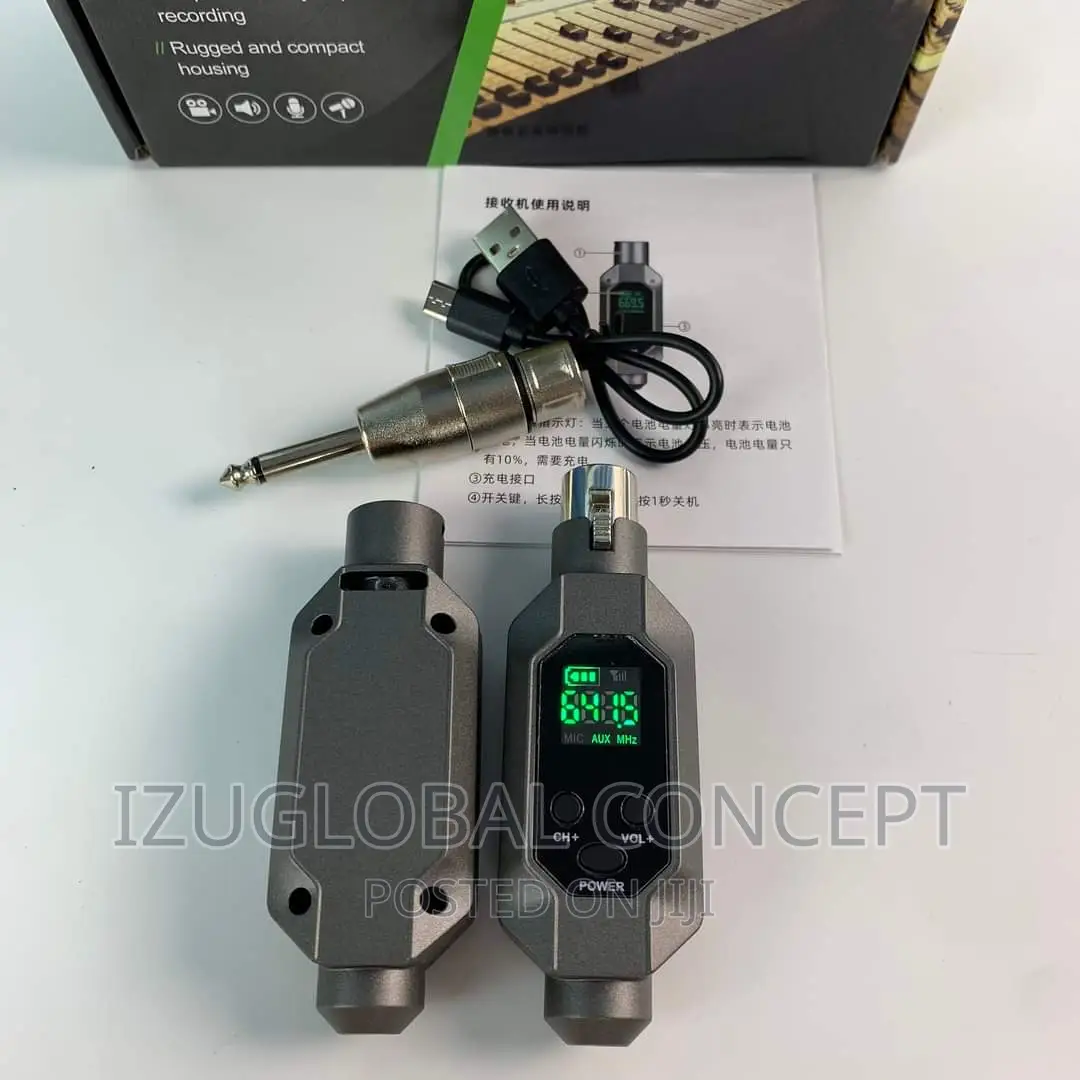 Wireless XLR Transmitter and Receiver Audio Mixer, PA