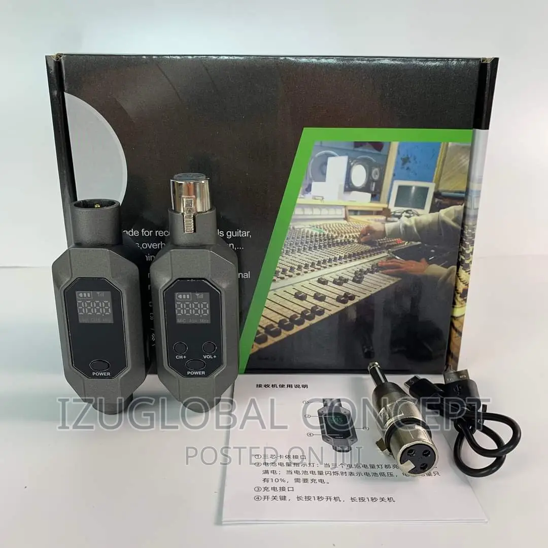 Wireless XLR Transmitter and Receiver Audio Mixer, PA