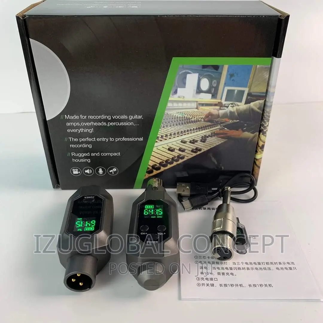 Wireless XLR Transmitter and Receiver Audio Mixer, PA