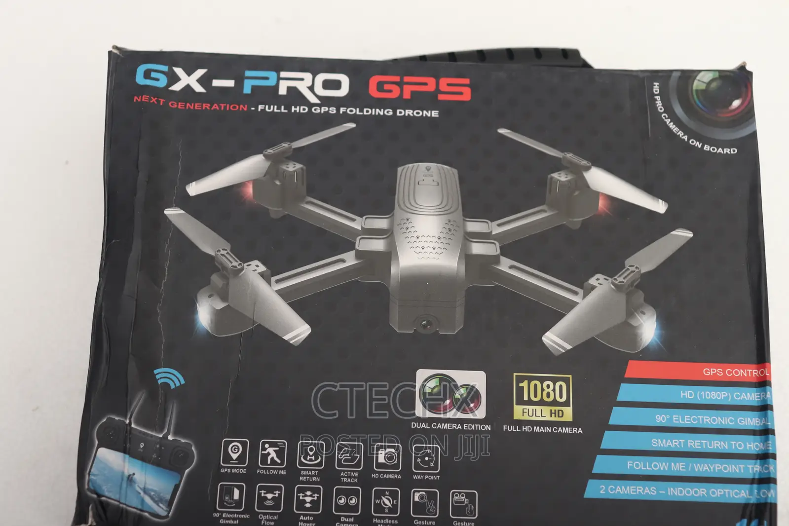 Gx-Pro GPS Full Hd Folding Drone Case Extra Battery