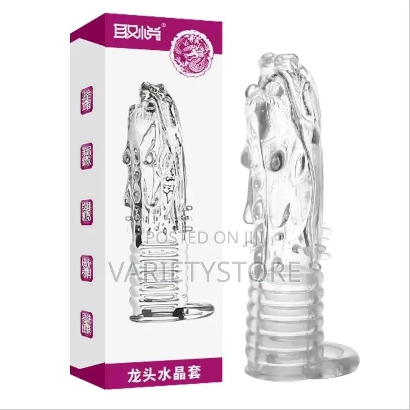 Delay Reusable Condom Penis Extender Sleeves Sex Toys