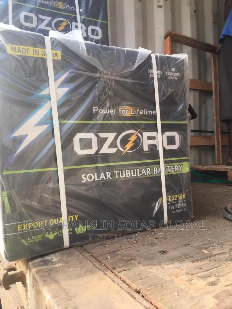 220ah Ozoro Solar Tubular Inverter Battery