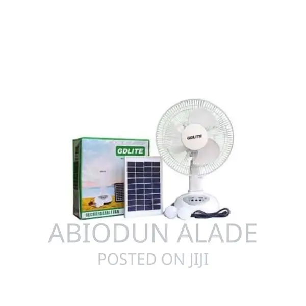 Rechargeable Fan With Solar Panel Gd-8019