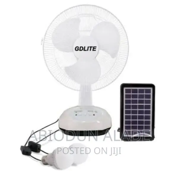 Rechargeable Fan With Solar Panel Gd-8019