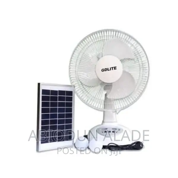 Rechargeable Fan With Solar Panel Gd-8019