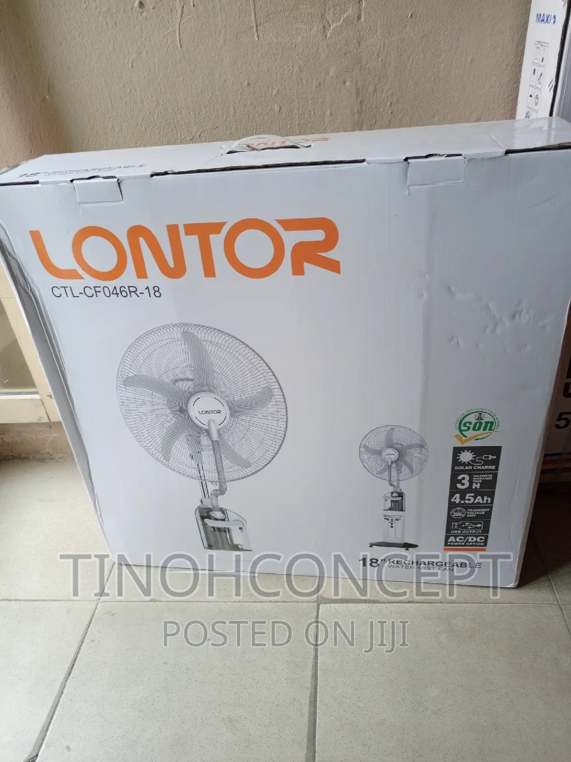 Lontor Water Mist Fan 18 Inches