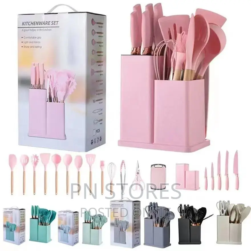 19pcs Heat Resistant Silicone Kitchenware Cooking Utensils