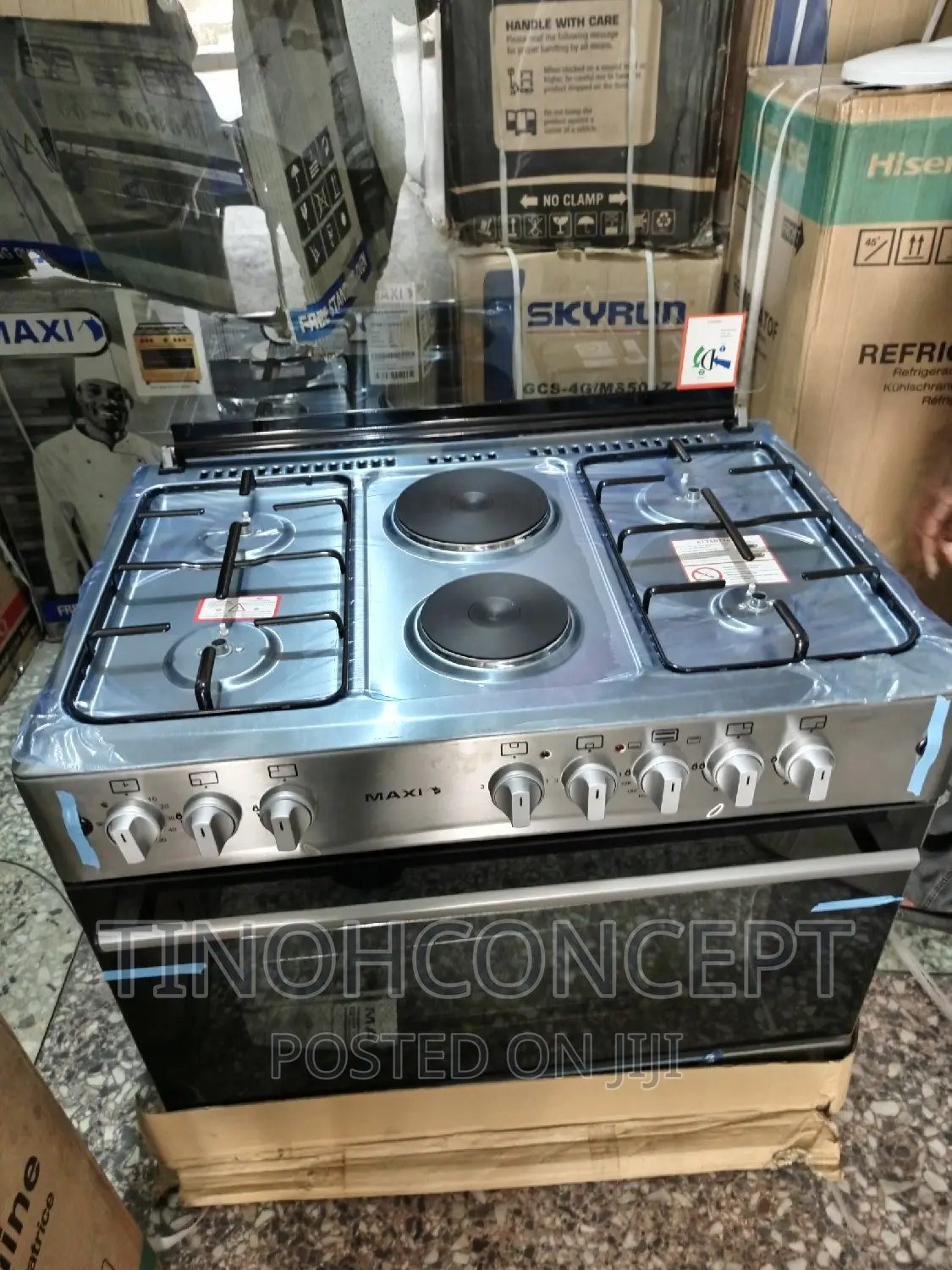 Maxi Gas Cooker 6 Burner Stainless