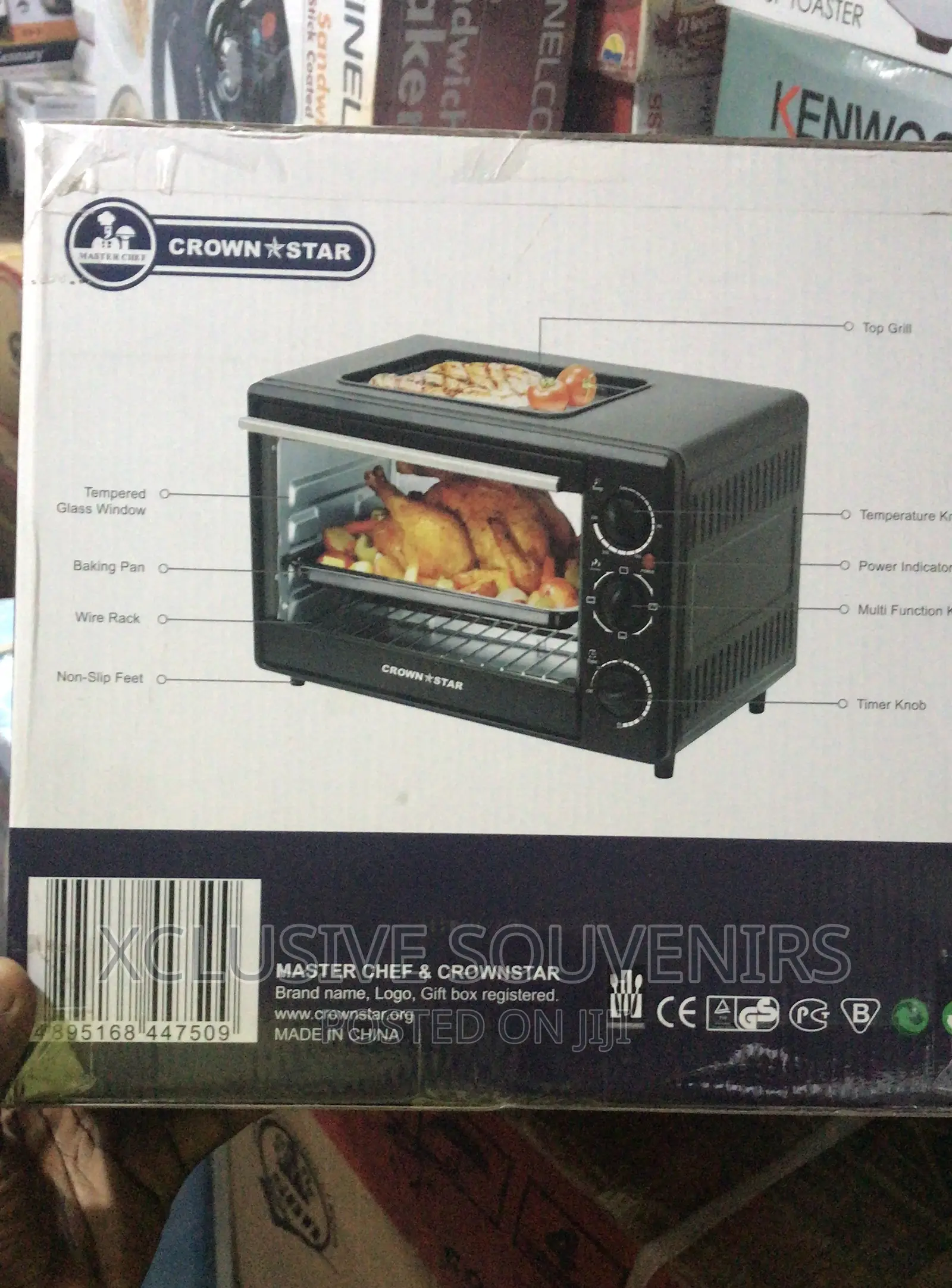 21L Crown Star Electric Toaster Oven With 60min Timer