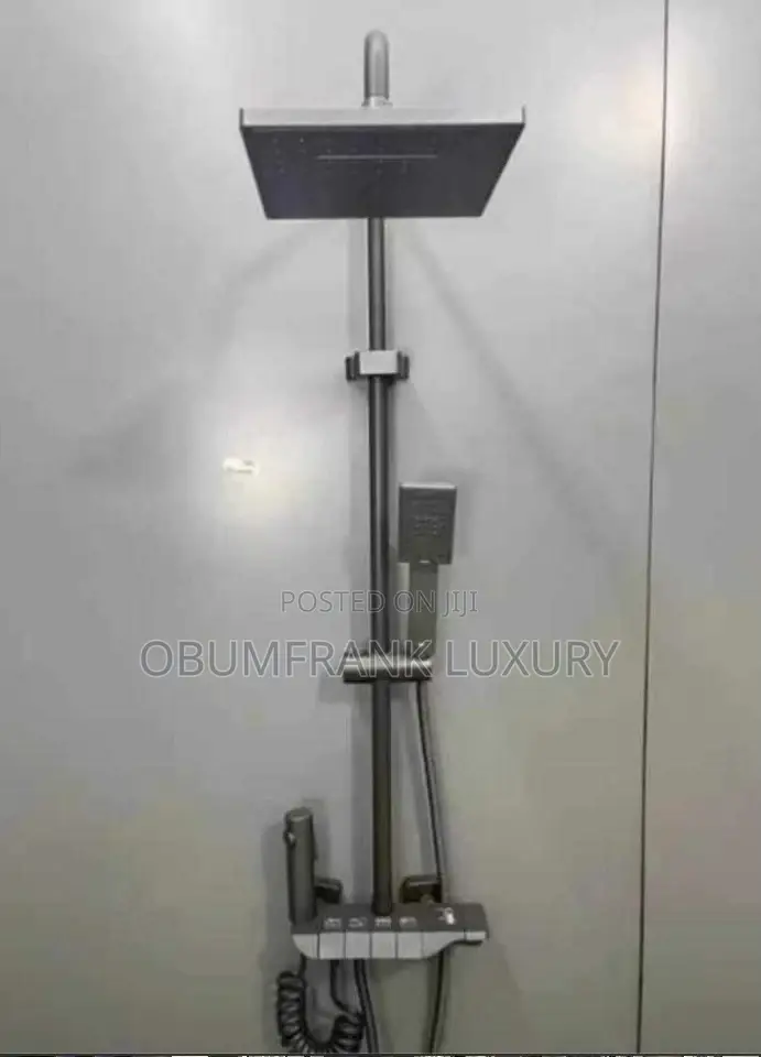 Luxury Black Shower Mixer With Temperature