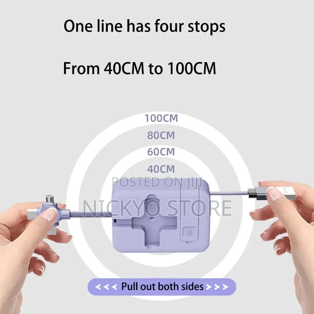 3-in-1 Retractable Charging Cable Box (Multi-Function Charger)