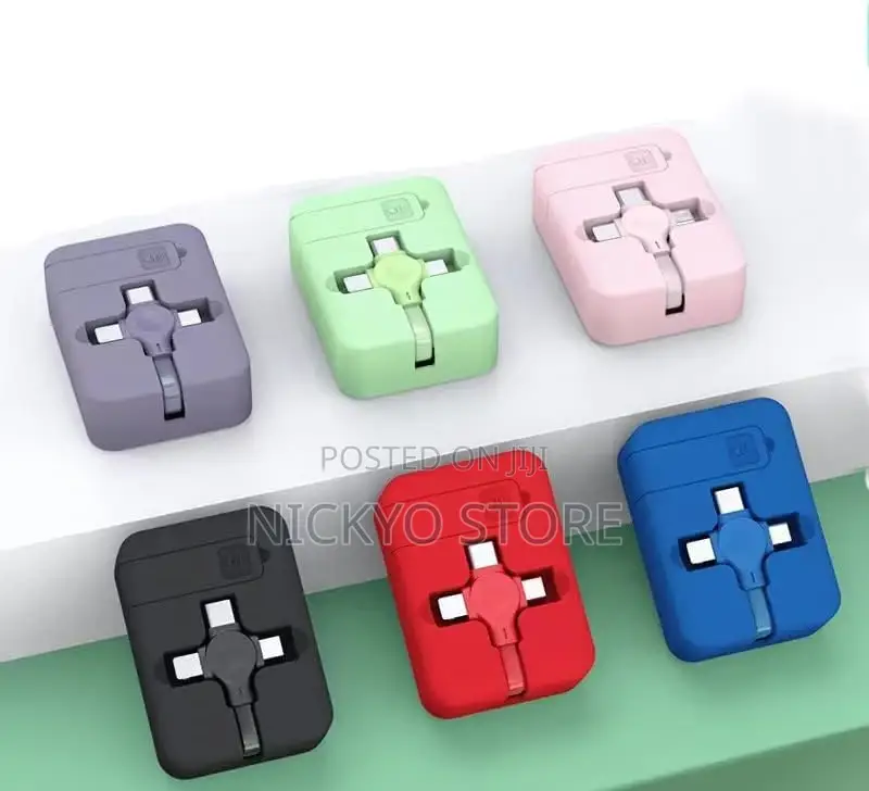 3-in-1 Retractable Charging Cable Box (Multi-Function Charger)