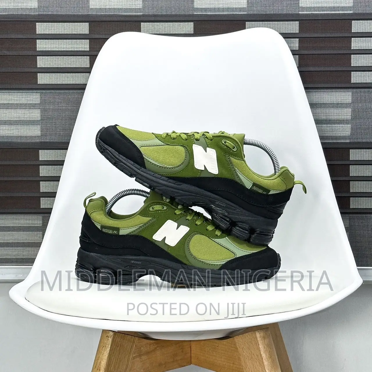 The Basement X New Balance “2002R” Moss Green Sneakers