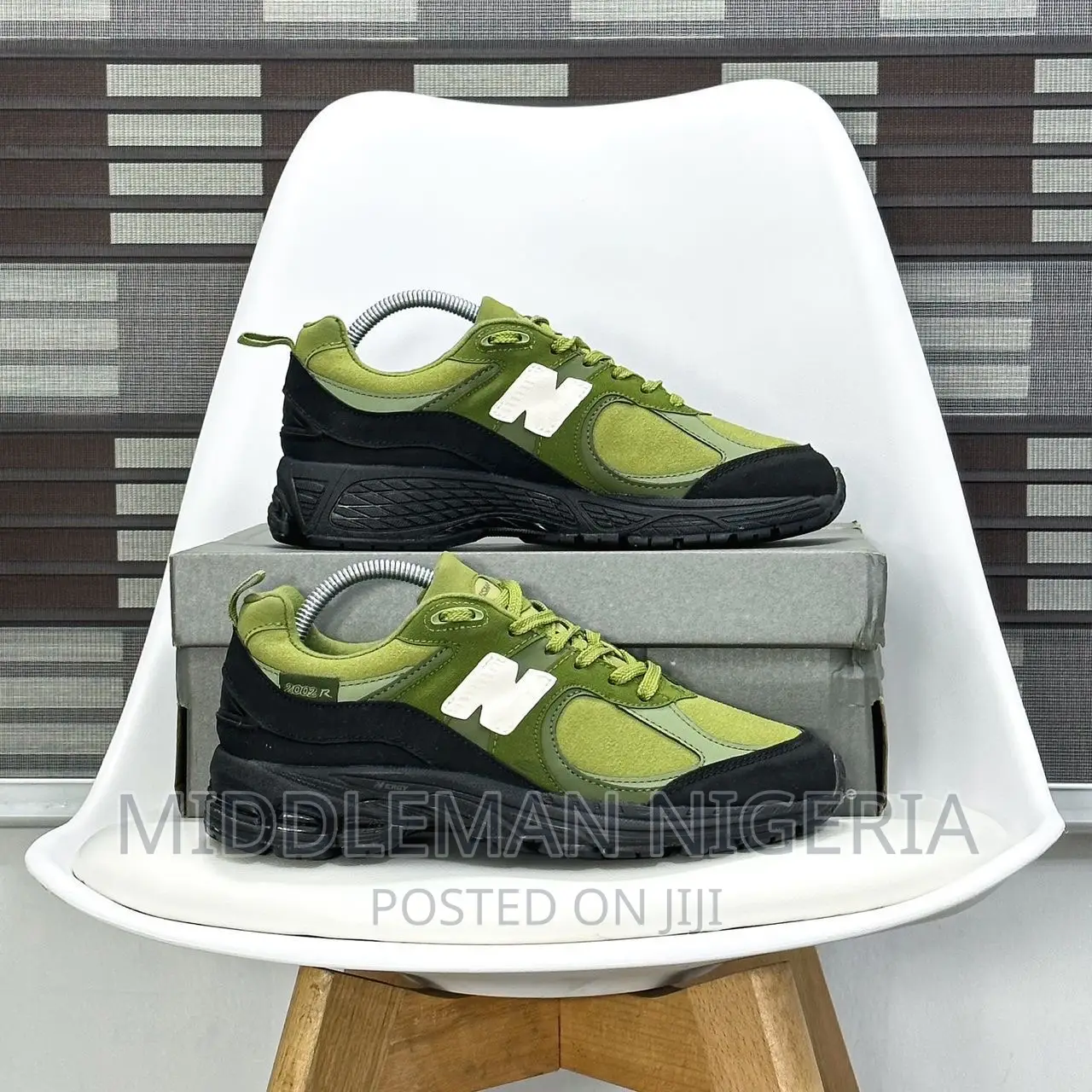 The Basement X New Balance “2002R” Moss Green Sneakers