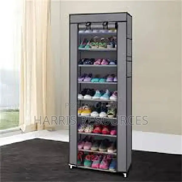 9 Layers Shoe Rack With Fabric Cover With Zip