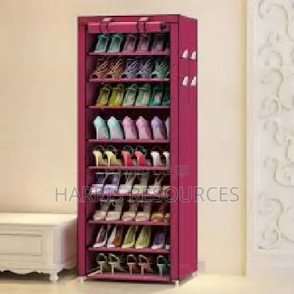 9 Layers Shoe Rack With Fabric Cover With Zip