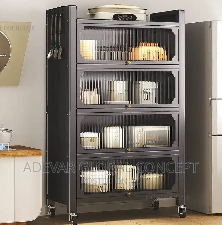 5 Layers Kitchen Multi-Functional Cabinet 85cm With Wheel
