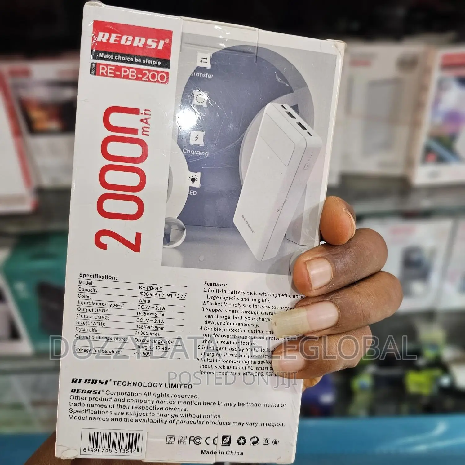 Recrsi 20000mah Power Bank (Re-Pb-200)