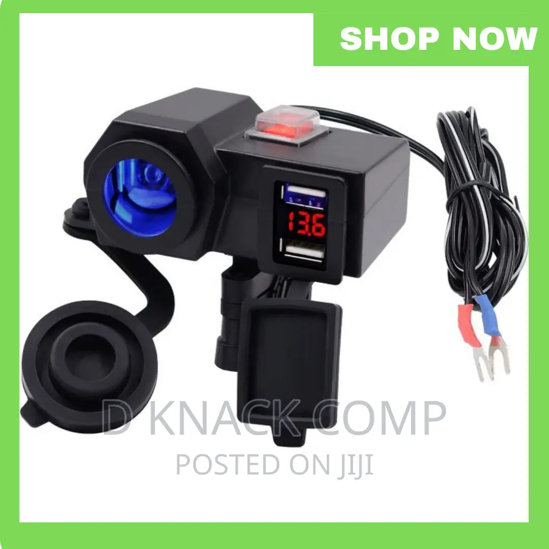 3 In1 USB Charger Socket Waterproof on Motorcycle Handlebar