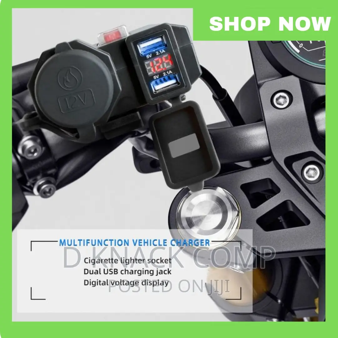 3 In1 USB Charger Socket Waterproof on Motorcycle Handlebar