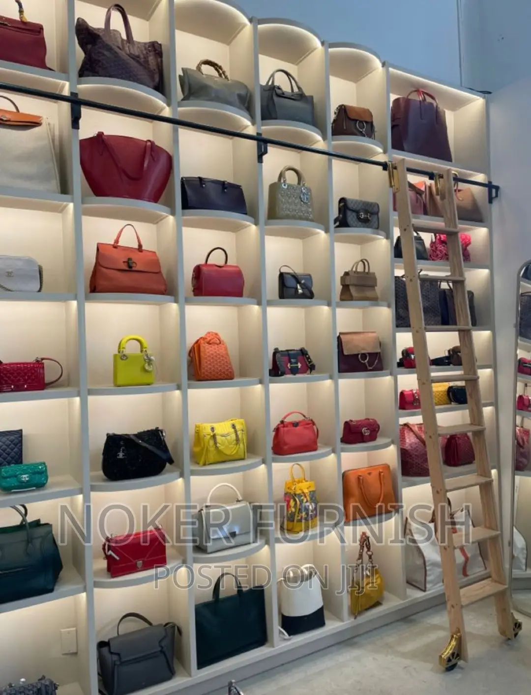 Bags Rack Shelves With LED Lights