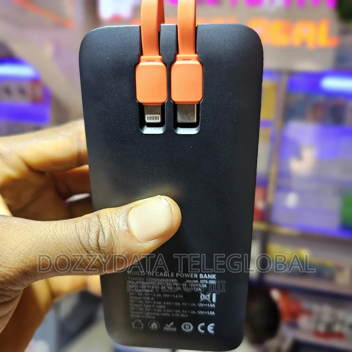 Newage 22500mah Power Bank (With in-Built Cables)