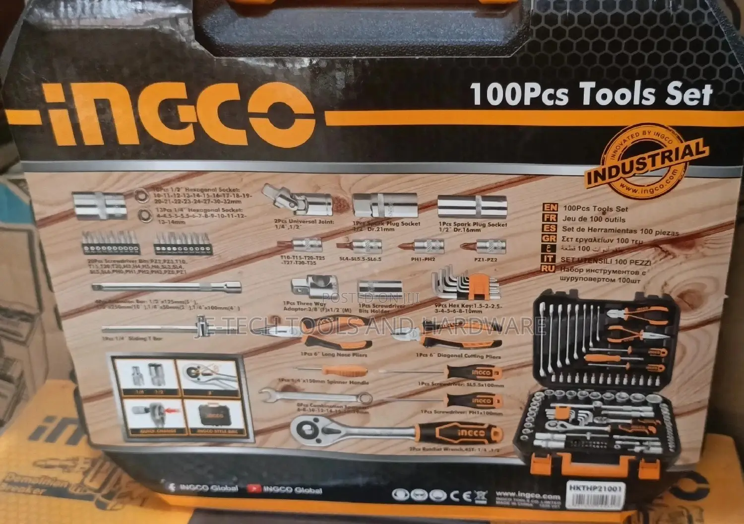 Ingco 100 PCS Tools Set Hkthp21001