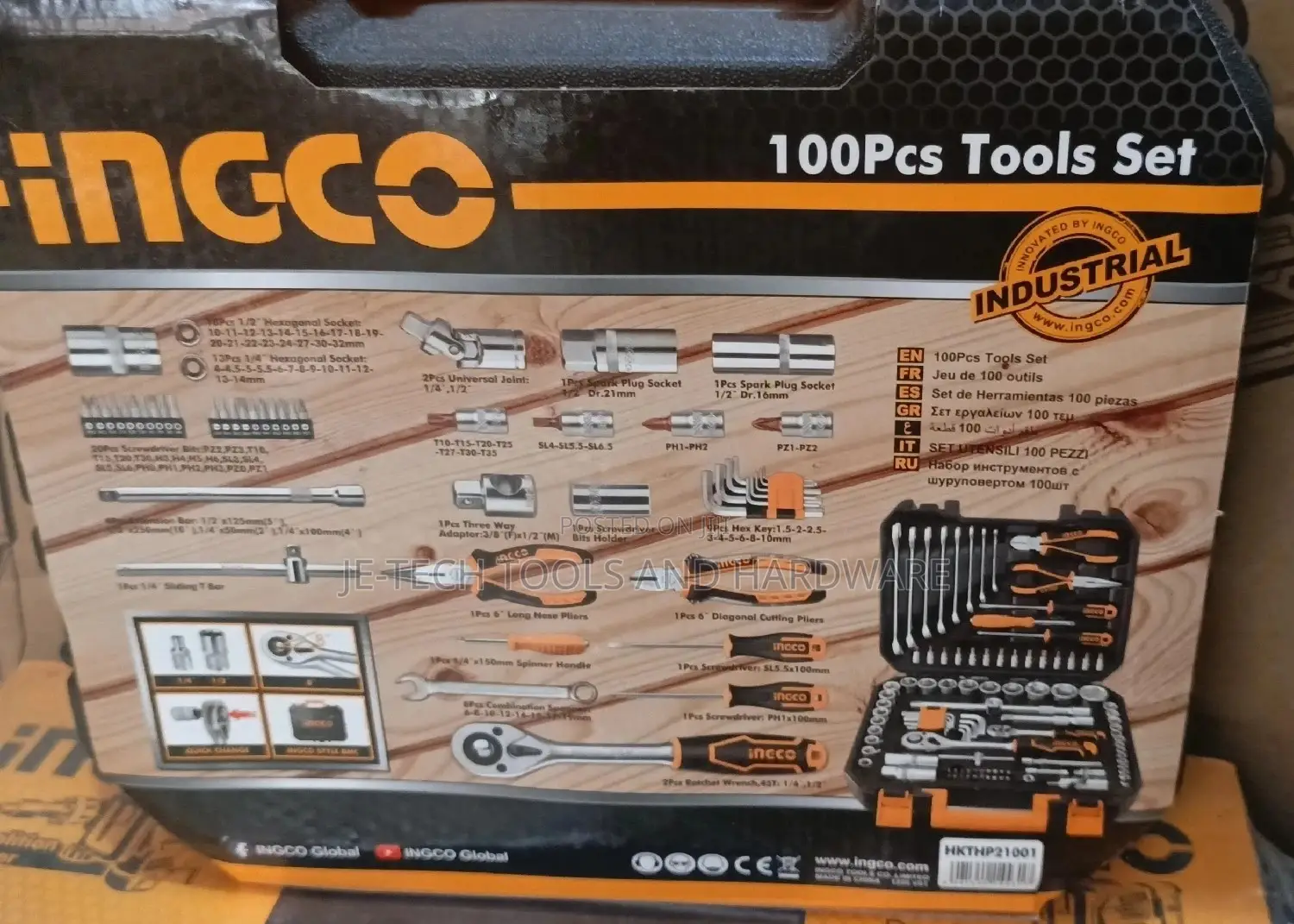Ingco 100 PCS Tools Set Hkthp21001
