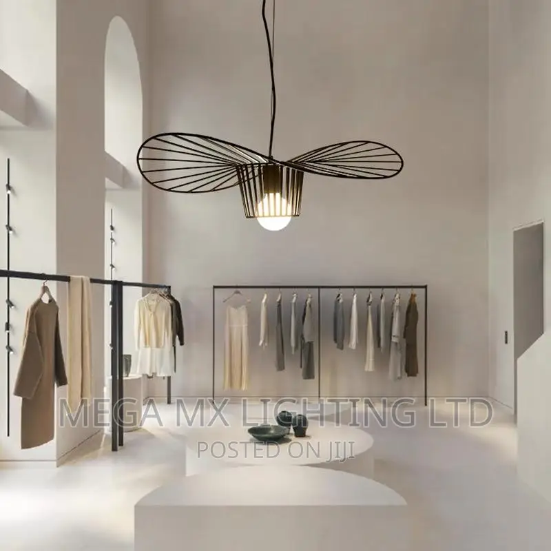 Nordic LED Vertigo Pendant Light 60cm (Straw Hat Design)