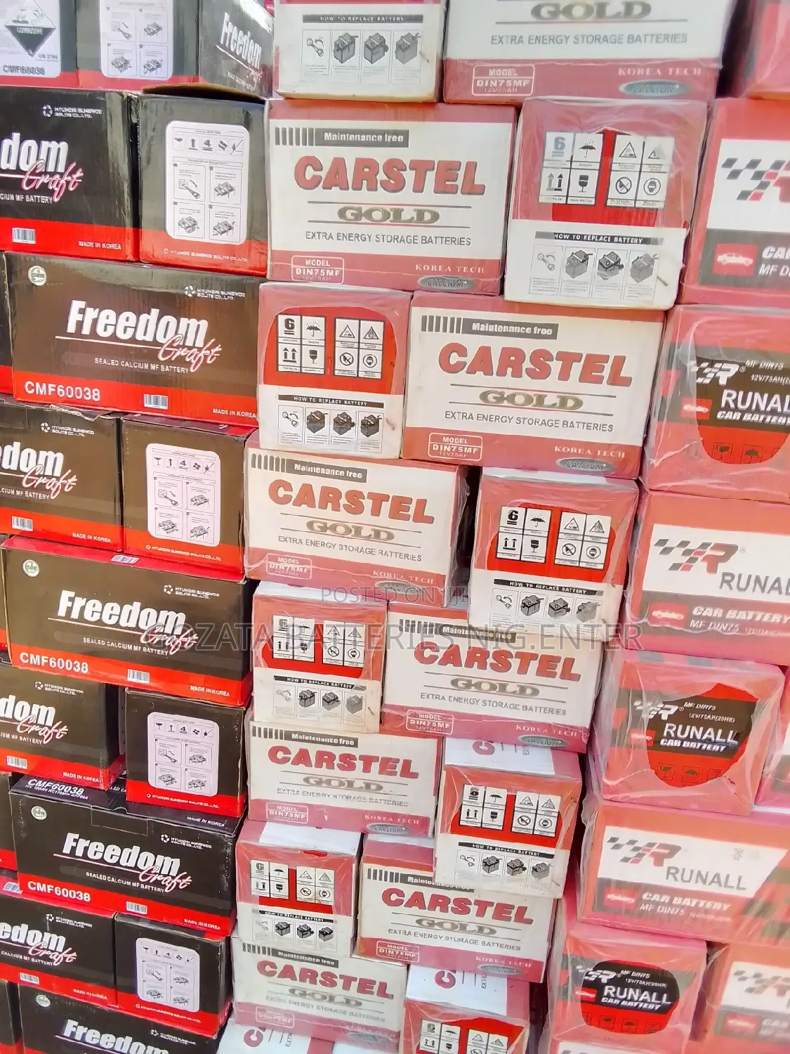 Car Battery 75arms With 1year Warranty