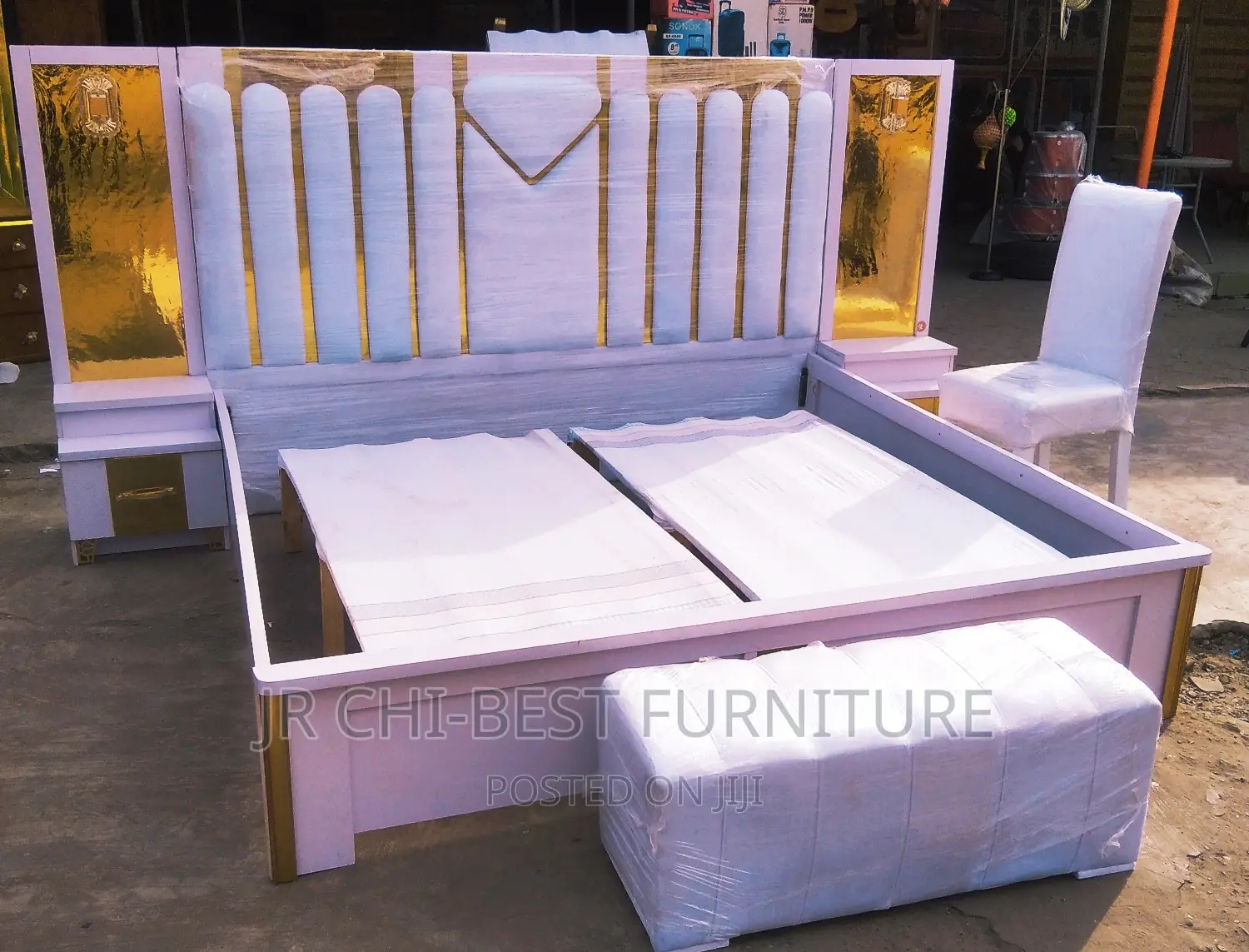 Quality Set 6 by 6 Upholstery HDF Bedframe - Foreign Design
