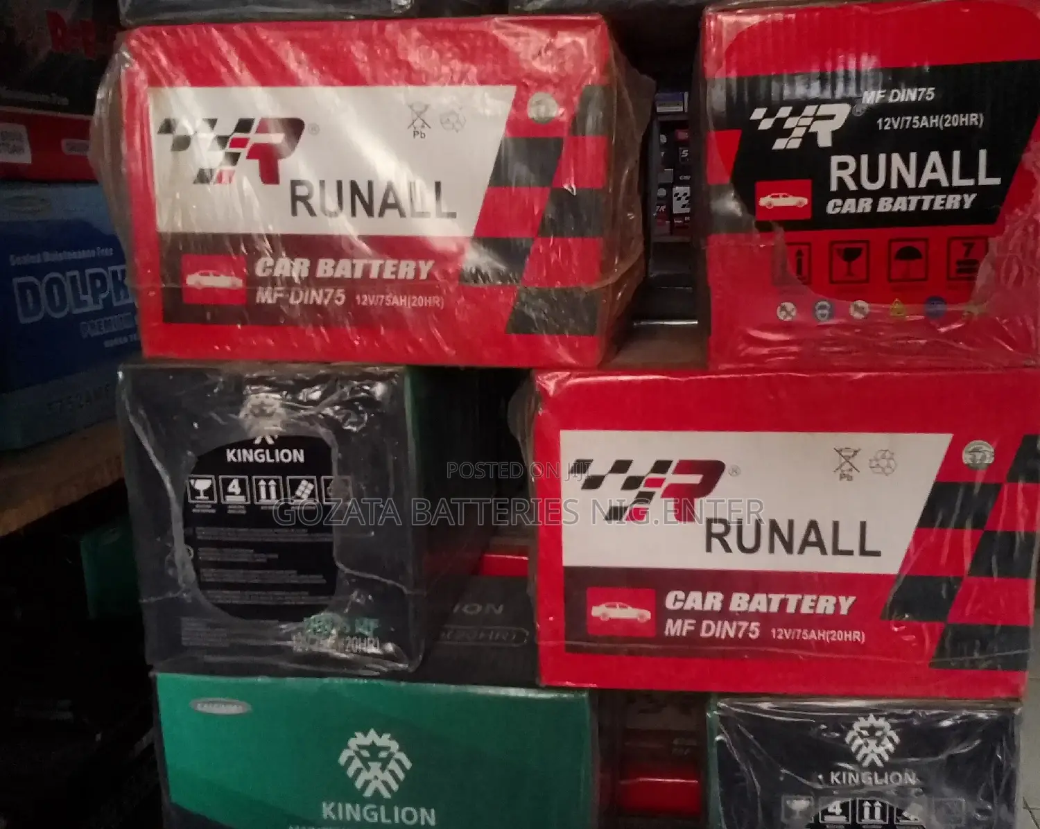 Uplus Car Battery 75ah, With 1year Warranty