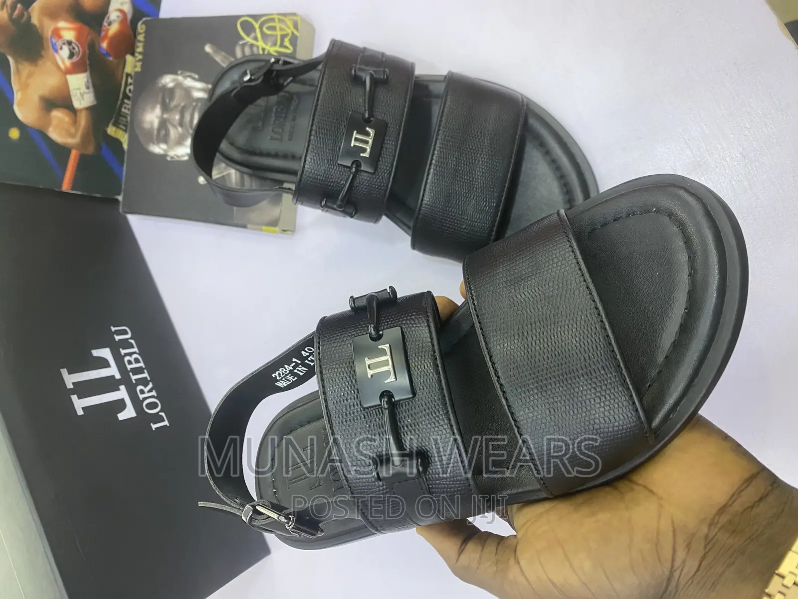 Italian Leather Lorri Blu Sandal