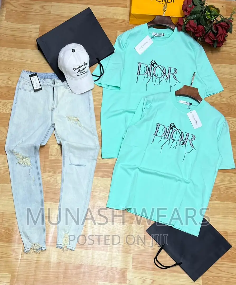Luxury Jean and Designer T-Shirt Combo