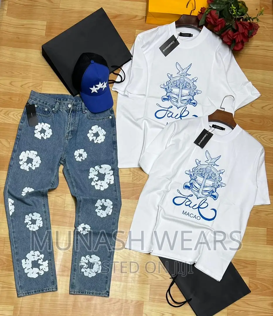 Luxury Jean and Designer T-Shirt Combo