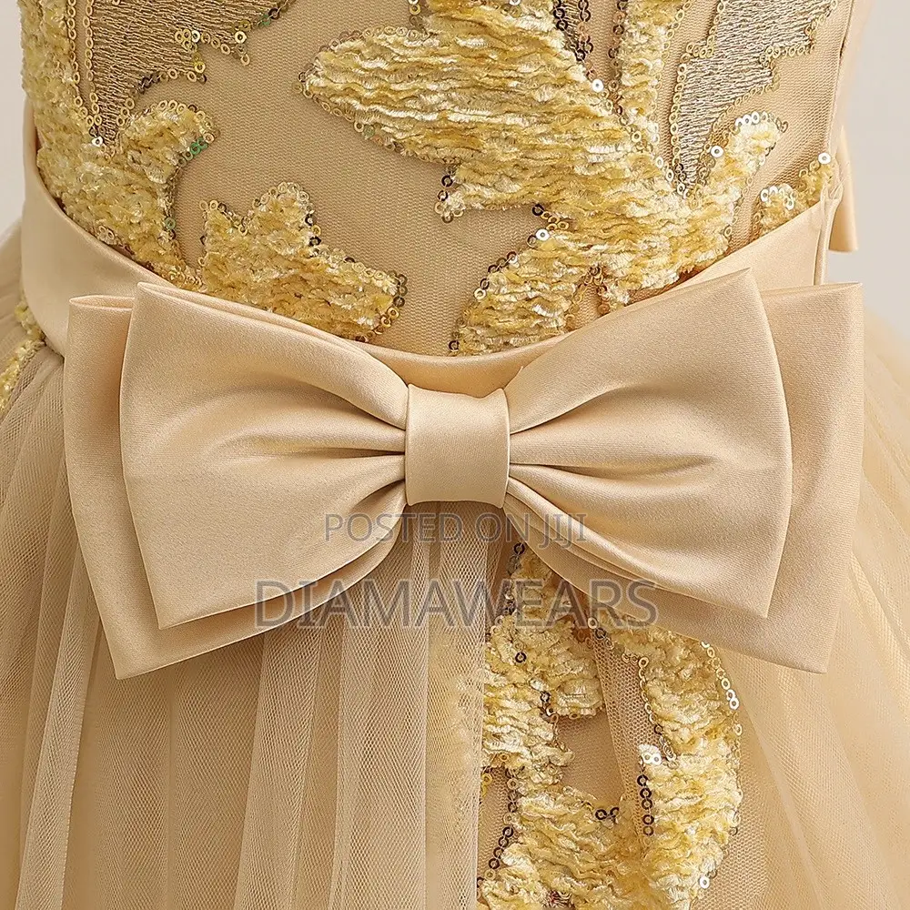 Gold Unique Ceremony Princess Full Ball Gowwwn