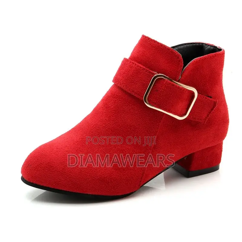Black Suede Children Ankle Shoe