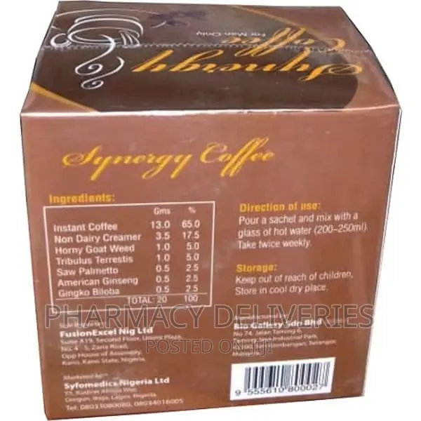 SYNERGY COFFEE FOR MEN Maximum Erection and Performance