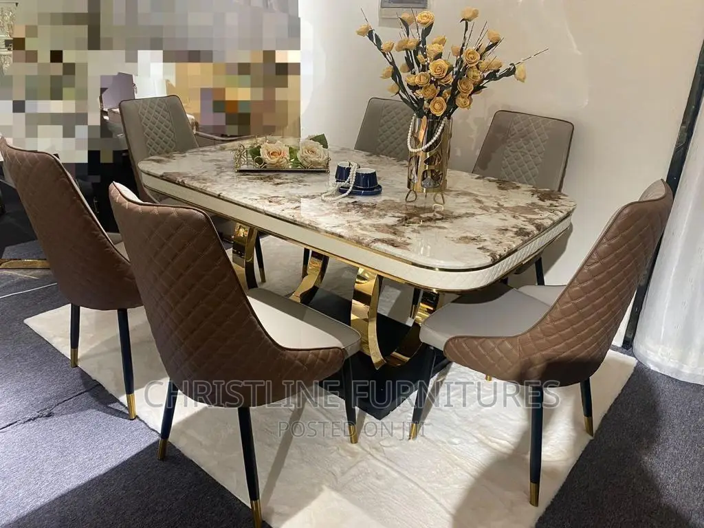 Quality Marble Top Dining Table Set