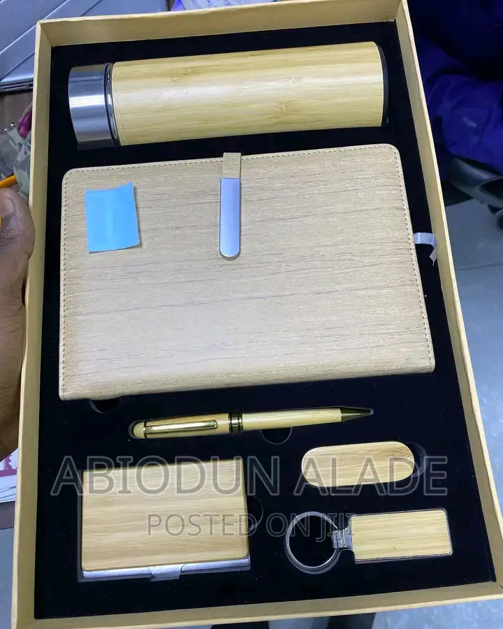 Cooperate Gift 6 in 1 Diary With Power Bank, Flask, Pen, Mp
