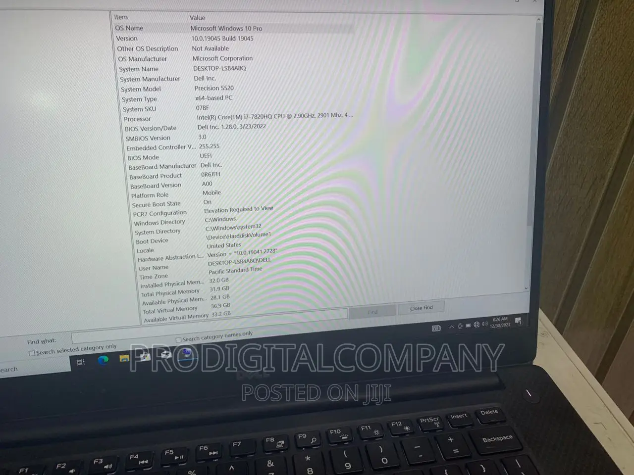 Laptop Dell Precision 5520 32GB Intel Core I7 SSD 512GB