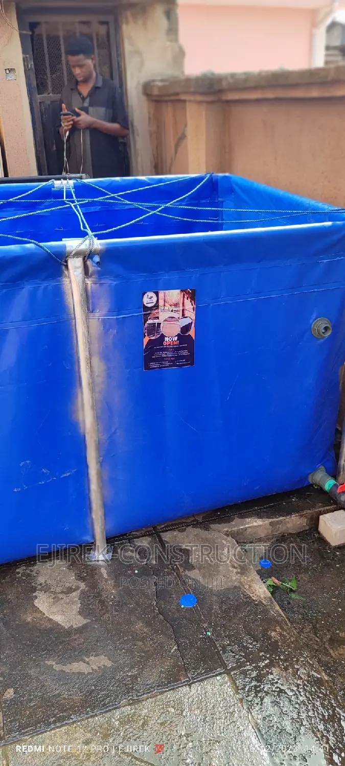Moveable Tarpaulin Fish Pond