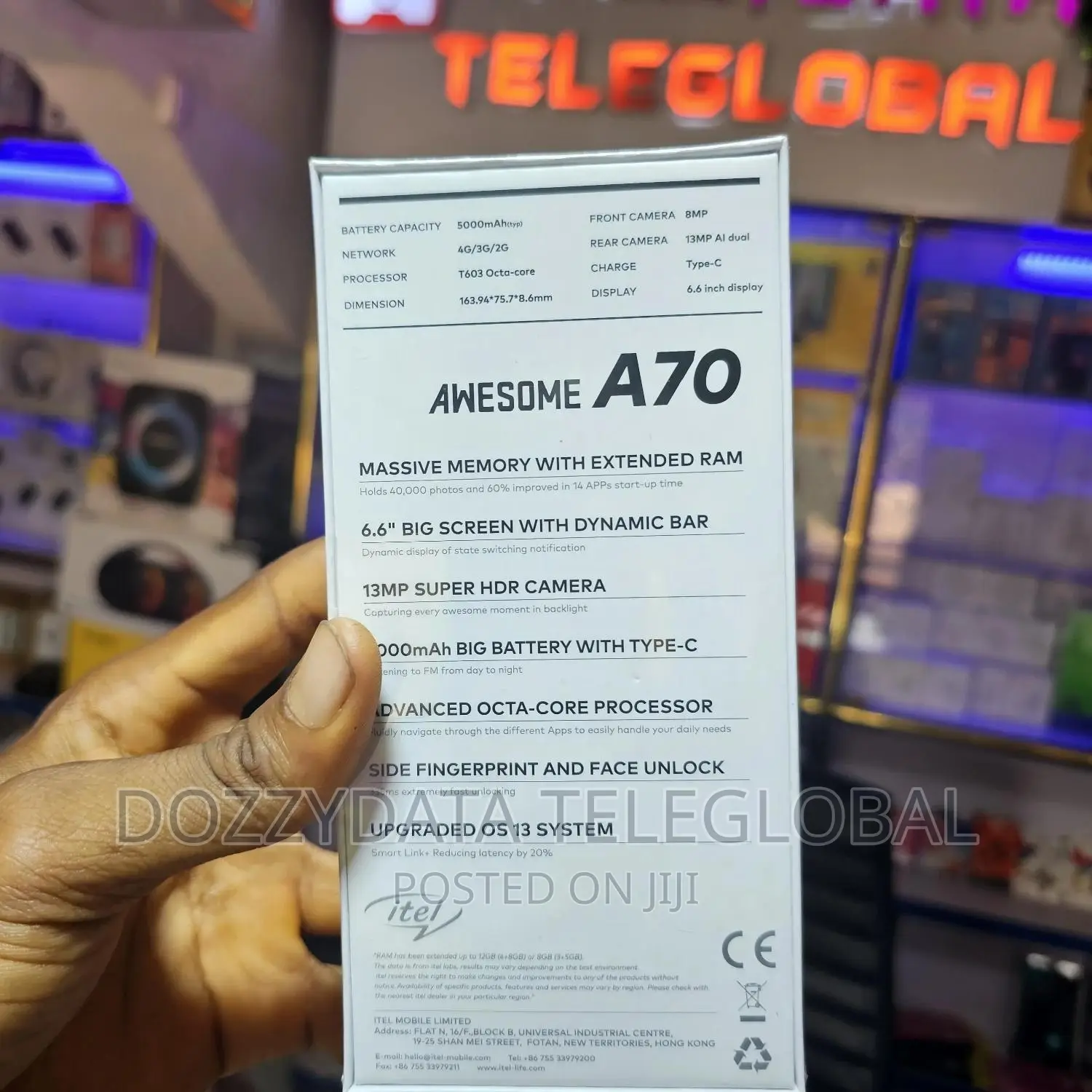 New Itel A70 256 GB