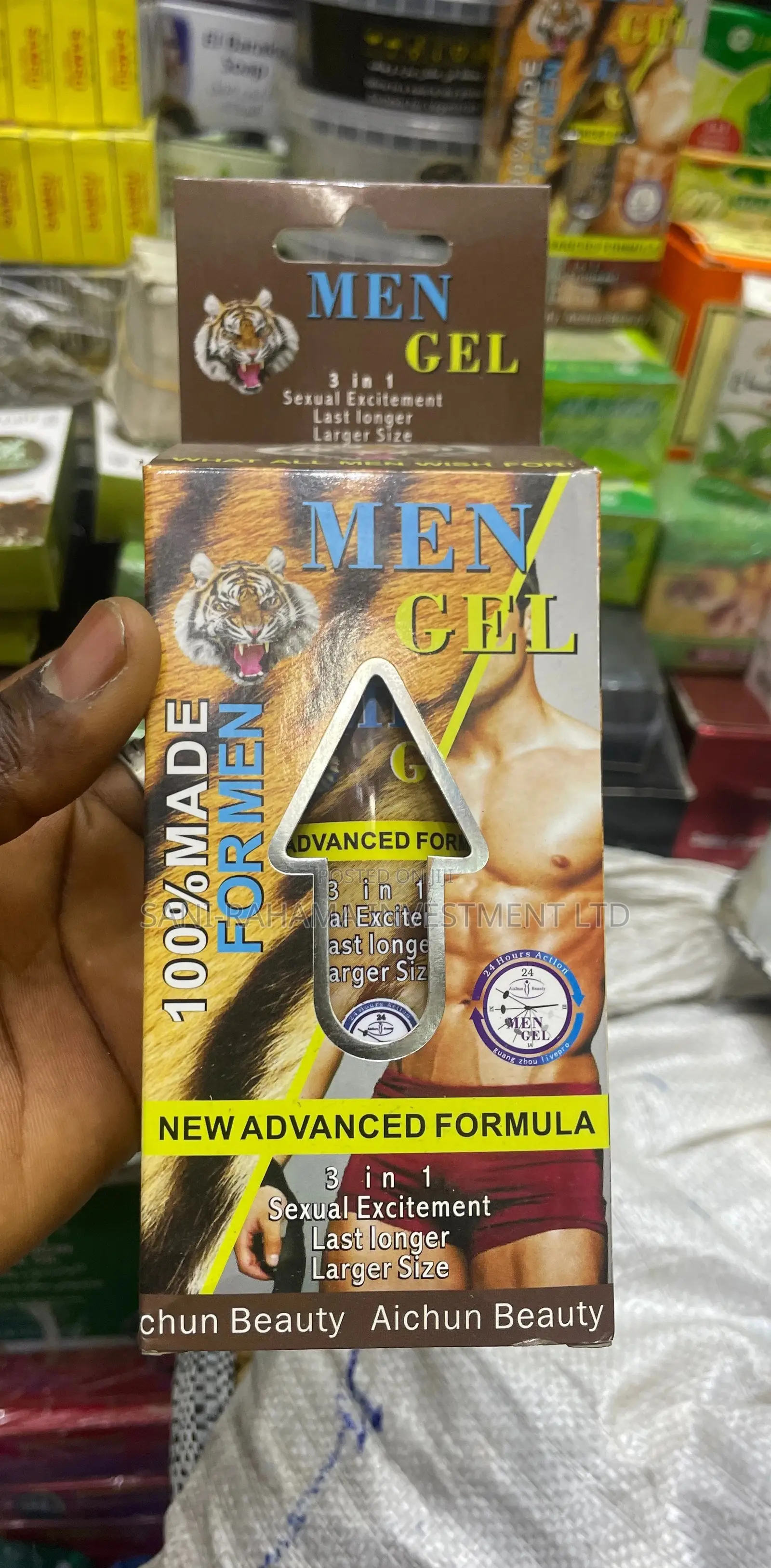 Men Gel (3 in 1 Sexual Excitement, Last Longer Larger Size)