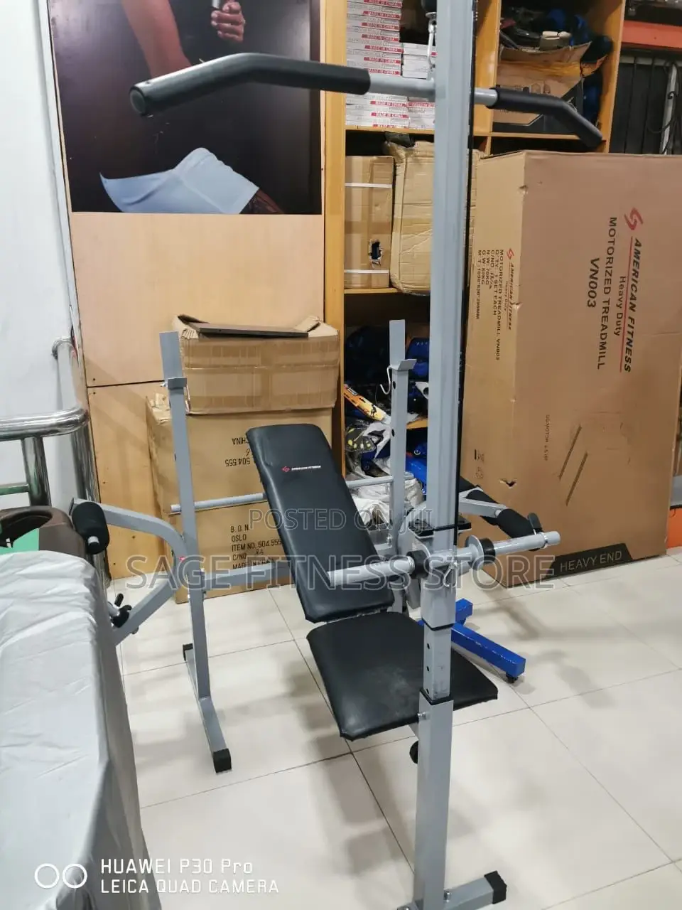 Weight Bench With Chest Pusher